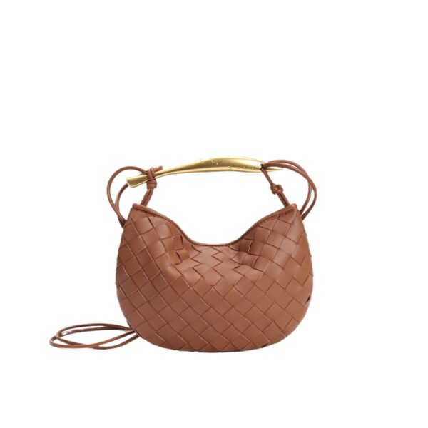 Woven Bag Fashion Cattlehide Leather Commuter Portable Shoulder Crossbody Bag - Image 8