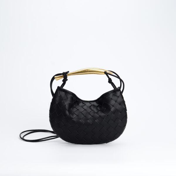 Woven Bag Fashion Cattlehide Leather Commuter Portable Shoulder Crossbody Bag - Image 10
