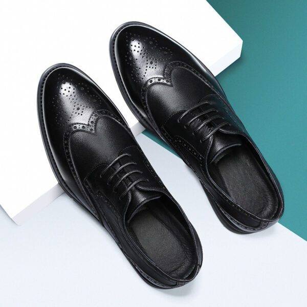 Fashion New Brogue Leather Shoes Men - Image 7