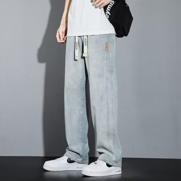 High-looking Comfortable Straight Loose Wide-leg Men's Casual Jeans - Image 4