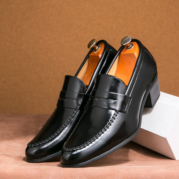 Men's All-match Fashion Pointed Solid Color Leather Shoes - Image 4