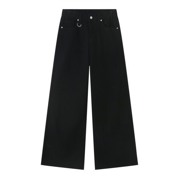 American High Street Simple Wind Black Loose Casual Jeans - Image 5