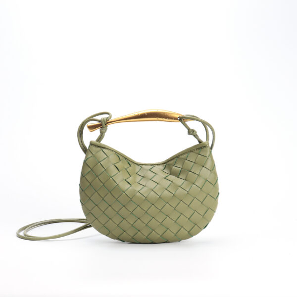 Woven Bag Fashion Cattlehide Leather Commuter Portable Shoulder Crossbody Bag - Image 7