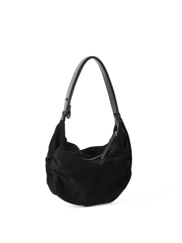 Women's Suede Shoulder Crossbody Dumpling Bag - Image 2