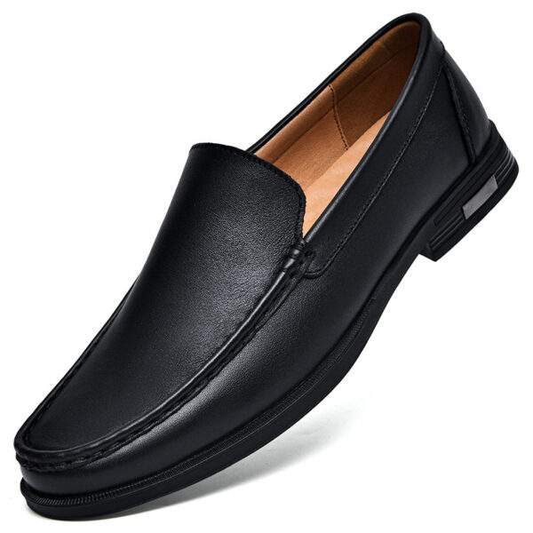 Authentic Leather Loafers Soft Bottom Breathable Lazy Wild Business Shoes - Image 3