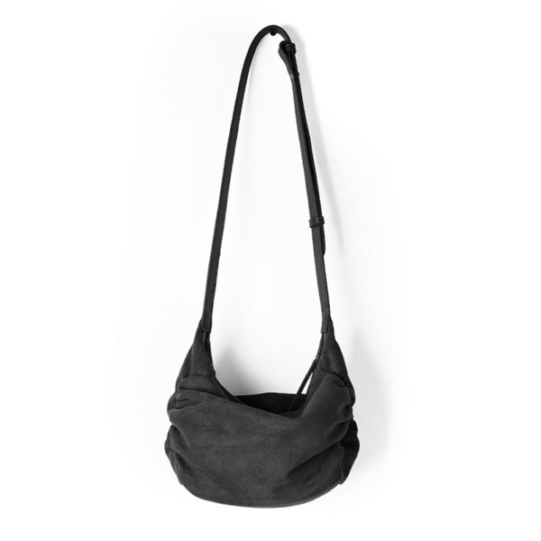 Women's Suede Shoulder Crossbody Dumpling Bag - Image 3