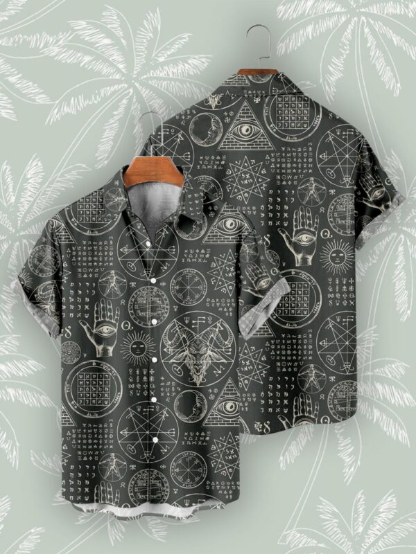 Casual 3D Digital Print Vintage Beach Shirt Men - Image 3