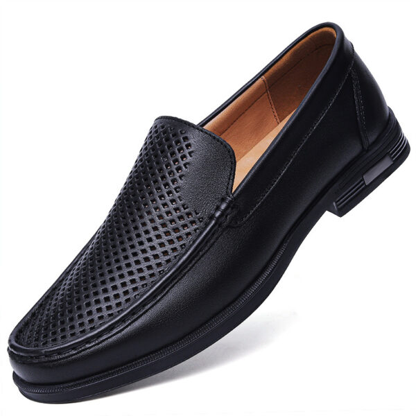 Authentic Leather Loafers Soft Bottom Breathable Lazy Wild Business Shoes - Image 5