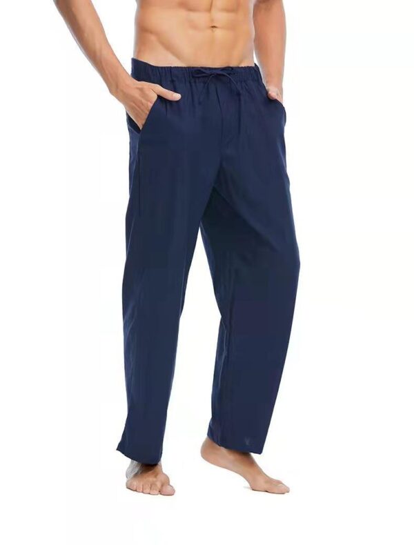 Casual Linen Cotton Trousers For Men - Image 5