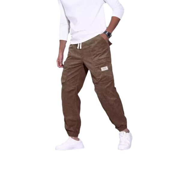 Corduroy Overalls Men's Ankle-tied Loose Casual Trousers Multi-pocket - Image 5