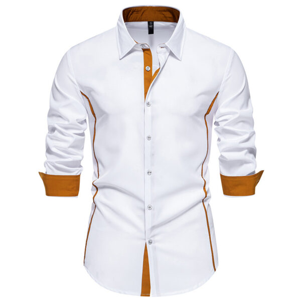 Contrast Color Shirt European And American Fashion Casual - Image 3