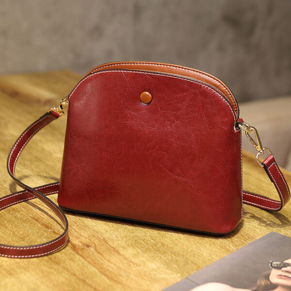 Niche Female Leather One-shoulder Crossbody Bag - Image 8