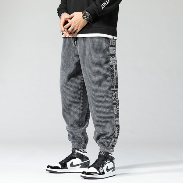 Men's Casual Pants Waist With Fruit Flower Stitching - Image 3
