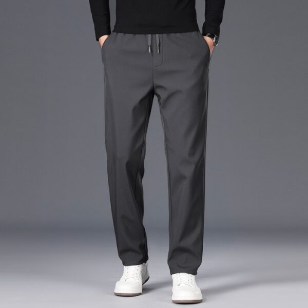 Business Straight Suit Pants Men's Fleece-lined Thickened - Image 2