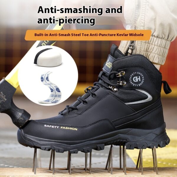 Anti-smashing And Anti-penetration Mountaineering Wear-resistant Waterproof Construction Site Safety Shoes - Image 6