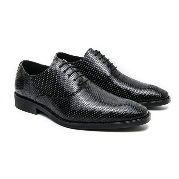 Men's Business Leather Shoes Retro Pointed Summer Lace-up - Image 2