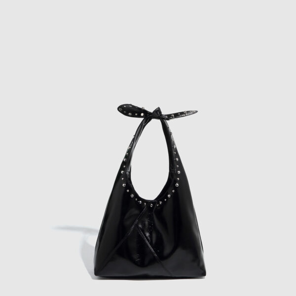 Tote Bag Rivet Bow Underarm Bag Women's Bucket Bag - Image 5