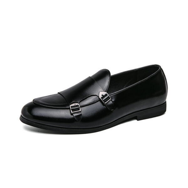 Autumn Men's Leather Shoes Double Buckle New - Image 2