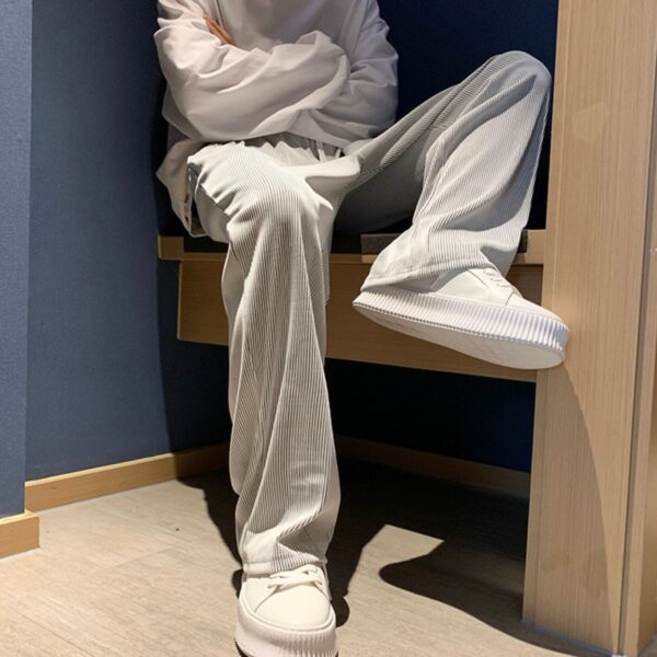 High Street Casual Trousers Spring And Autumn Loose Straight Sweatpants - Image 4