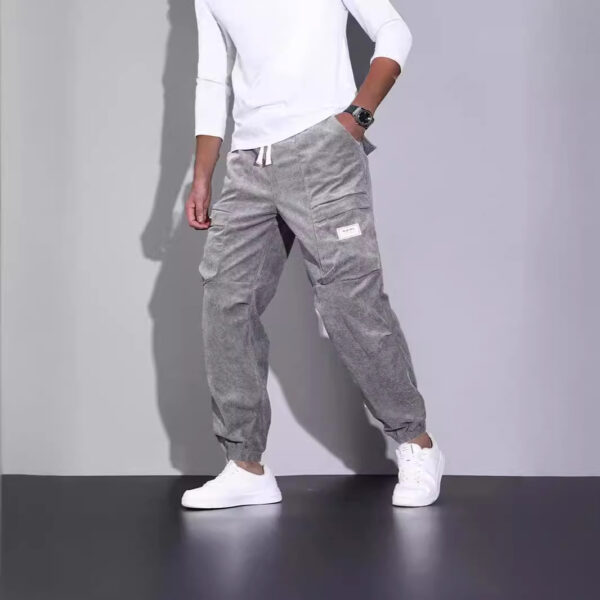 Corduroy Overalls Men's Ankle-tied Loose Casual Trousers Multi-pocket - Image 8