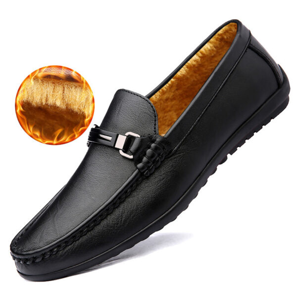 Men's Gommino Loafers Casual Leather Shoes Simple Velvet - Image 2