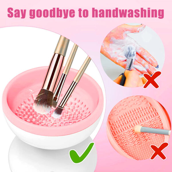 Portable USB Makeup Brush Cleaner Machine Electric Cosmetic Brush Cleaning Washing Tools Automatic Clean Makeup Brushes - Image 3