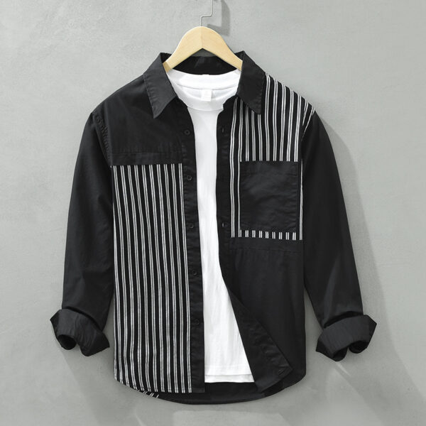 Cotton Long-sleeved Shirt Loose Japanese Style Casual - Image 3