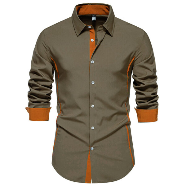 Contrast Color Shirt European And American Fashion Casual - Image 5