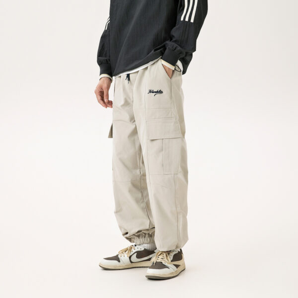 Autumn Outdoor Retro Pocket Overalls Men's Loose Straight Casual - Image 3