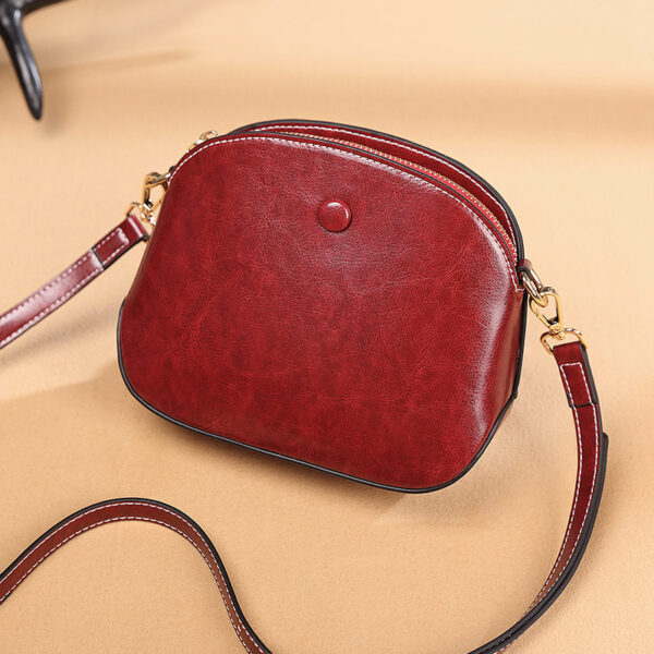 Niche Female Leather One-shoulder Crossbody Bag - Image 10