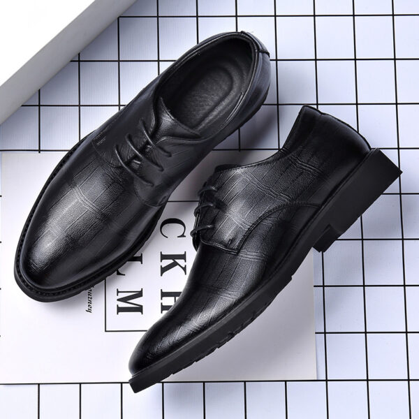 Genuine Leather Men's Formal Wear Plus Size Shoes - Image 2