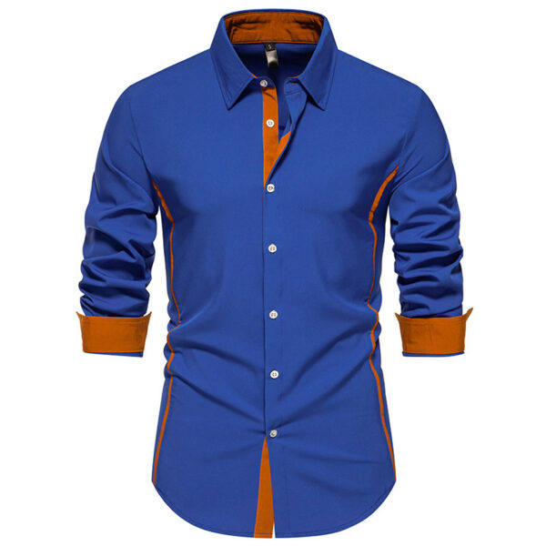 Contrast Color Shirt European And American Fashion Casual - Image 4