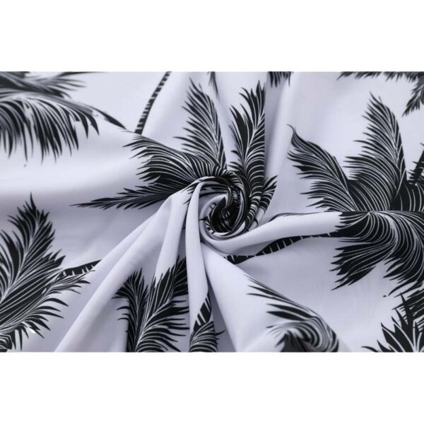Men's Casual Ice Silk Micro-elastic Printed Short-sleeved Shirt Shorts Suit - Image 8
