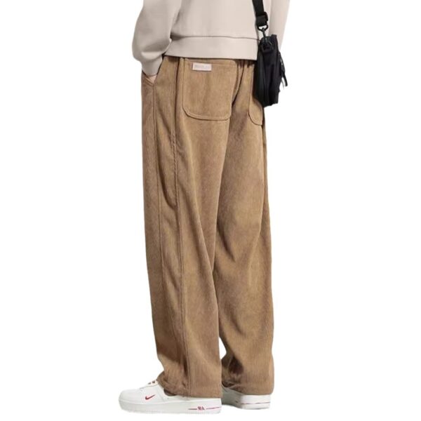 Autumn And Winter Lights Men's American Casual Pants High Street Fashion Brand Straight Flow Wide Leg Long - Image 4