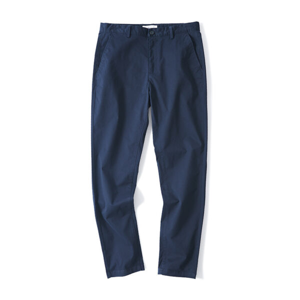 Pure Cotton Casual Pants Men's All-matching Loose Straight Business Summer - Image 4