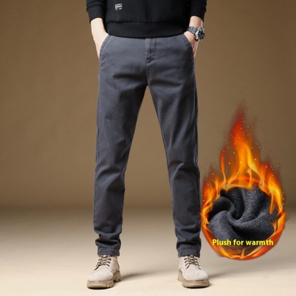 Casual Pants Men's Winter Fleece-lined - Image 8
