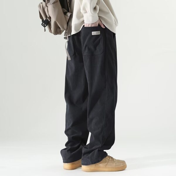 Autumn And Winter Lights Men's American Casual Pants High Street Fashion Brand Straight Flow Wide Leg Long - Image 8