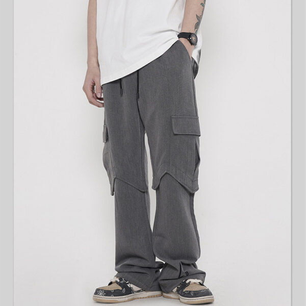 Street Embroidered Flared Loose Men's Casual Pants - Image 3