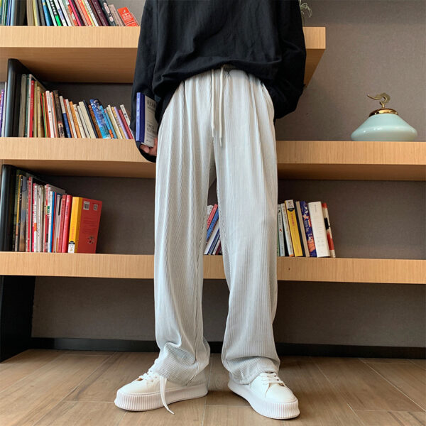 High Street Casual Trousers Spring And Autumn Loose Straight Sweatpants - Image 2