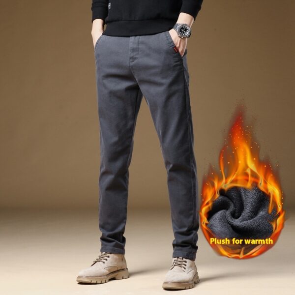 Casual Pants Men's Winter Fleece-lined - Image 6